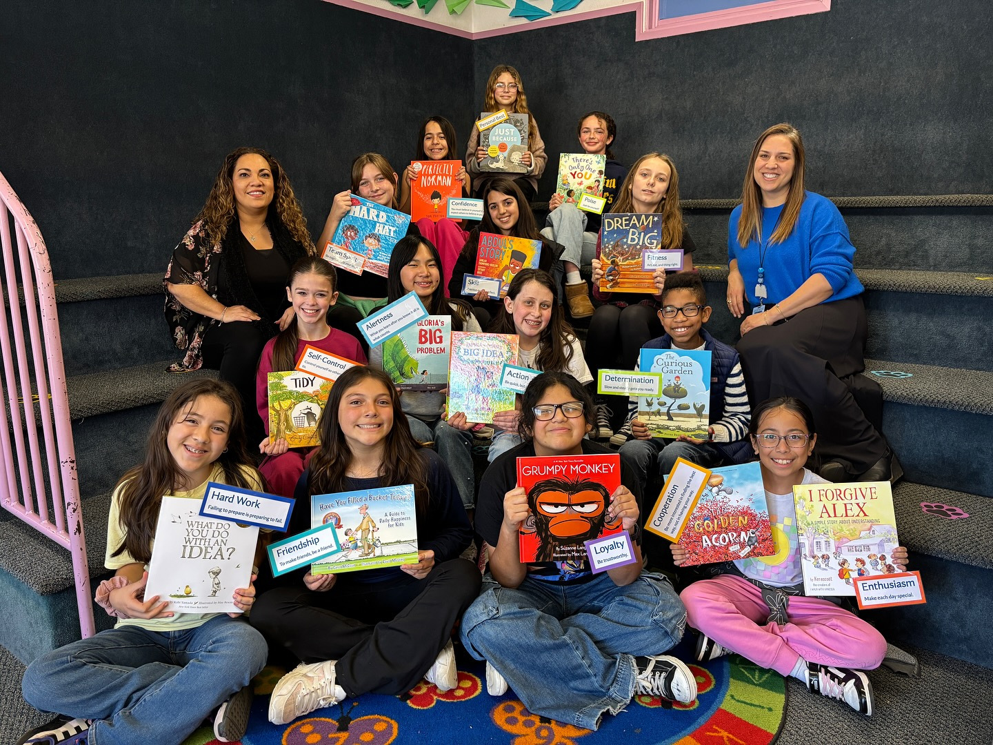 Library Donation with students